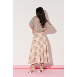 Spódnica midi w pastelową kratę | Hurtownia online italiamoda.pl