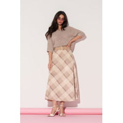 Spódnica midi w pastelową kratę | Hurtownia online italiamoda.pl