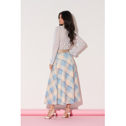 Spódnica midi w pastelową kratę | Hurtownia online italiamoda.pl