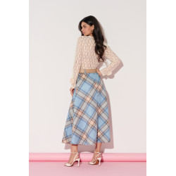 Spódnica midi w pastelową kratę | Hurtownia online italiamoda.pl