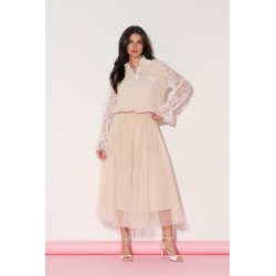 Tiulowa spódnica midi - Hurtownia odzieży damskiej z Włoch