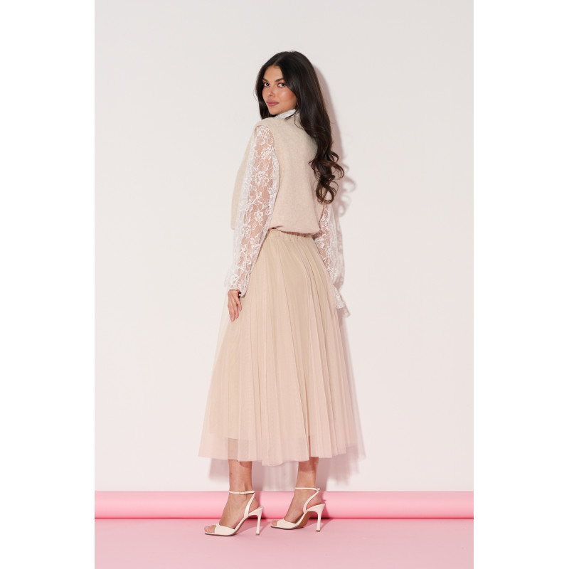 Tiulowa spódnica midi - Hurtownia odzieży damskiej z Włoch