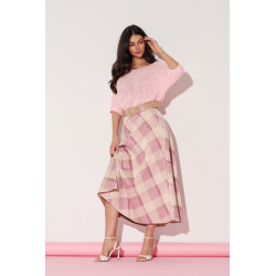 Spódnica midi w pastelową kratę | Hurtownia online italiamoda.pl