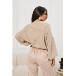 OVERSIZOWY SWETER Z BUFIASTYMI RĘKAWAMI