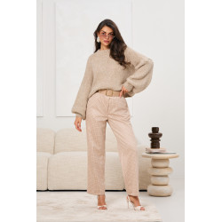 OVERSIZOWY SWETER Z BUFIASTYMI RĘKAWAMI