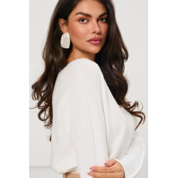 Sweter z przeszyciami na rękawach | Hurtownia odzieży damskiej online