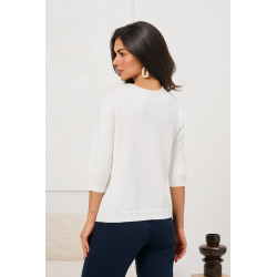 Sweter dzianinowy z rękawami 3/4