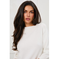 Sweter dzianinowy z rękawem 3/4 | Hurtownia odzieży online