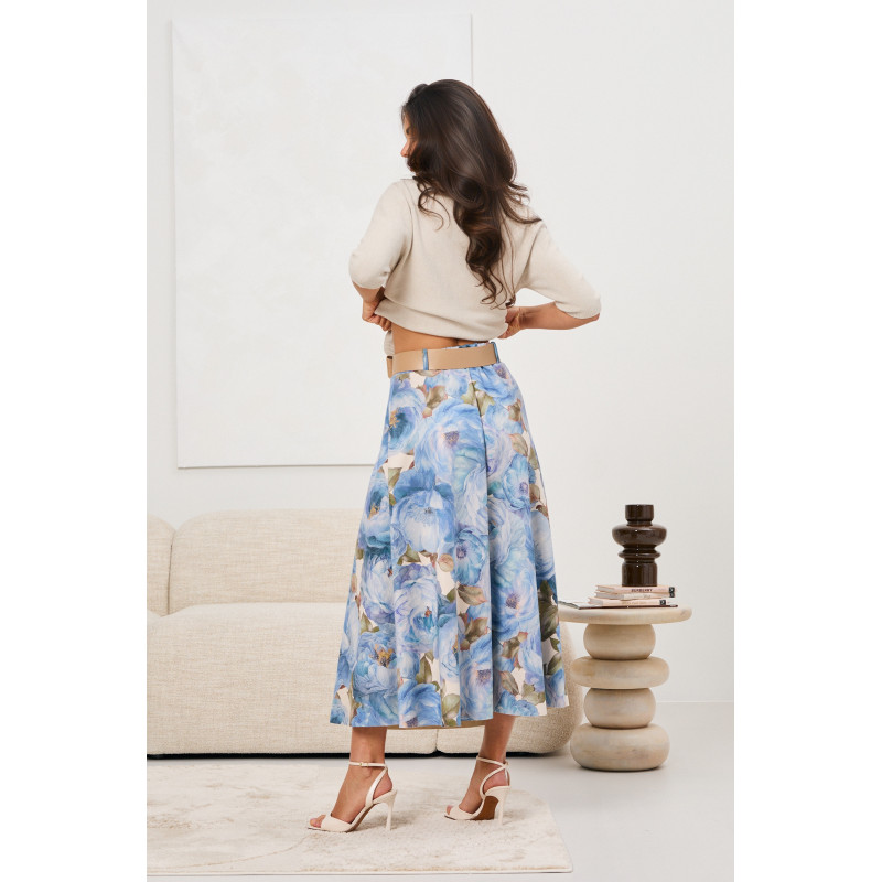 Spódnica midi w kwiatowy wzór | Hurtownia odzieży do butiku