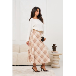Spódnica midi w pastelową kratę | Hurtownia online italiamoda.pl