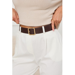 Eleganckie spodnie z wysokim stanem i paskiem | Hurtownia odzieży damskiej włoskiej