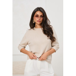 Sweter dzianinowy z rękawem 3/4 | Hurtownia odzieży online