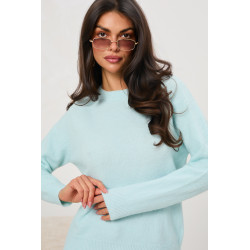 Dzianinowy sweter basic z długim rękawem | Hurtownia odzieży z Włoch