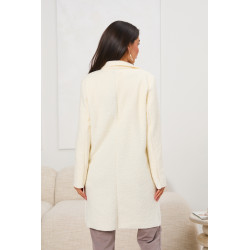 Płaszcz z tkaniny typu boucle z kieszeniami | Hurtownia odzieży z Włoch