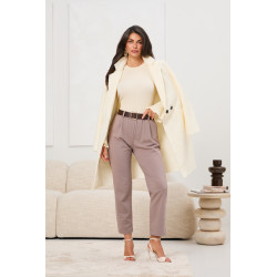 Płaszcz z tkaniny typu boucle z kieszeniami | Hurtownia odzieży z Włoch