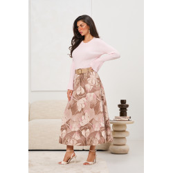 Spódnica midi w kwiatowy wzór