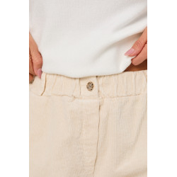 Sztruksowe spodnie typu jogger | Hurt odzieży damskiej online