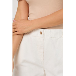 Sztruksowe spodnie typu jogger | Hurt odzieży damskiej online