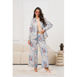 Elegancka marynarka w pastelowy kwiatowy wzór | Hurtownia odzieży damskiej z Włoch