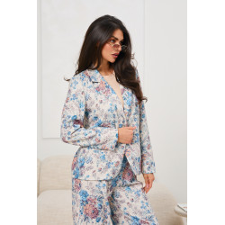 Elegancka marynarka w pastelowy kwiatowy wzór | Hurtownia odzieży damskiej z Włoch