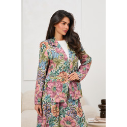 Marynarka żakardowa w kwiatowy wzór | Hurtownia odzieży damskiej na sztuki