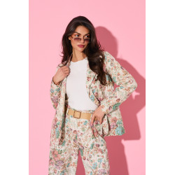 Marynarka w pastelowy wzór kwiatowy | Hurtownia odzieży damskiej online na sztuki