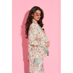 Marynarka w pastelowy wzór kwiatowy | Hurtownia odzieży damskiej online na sztuki