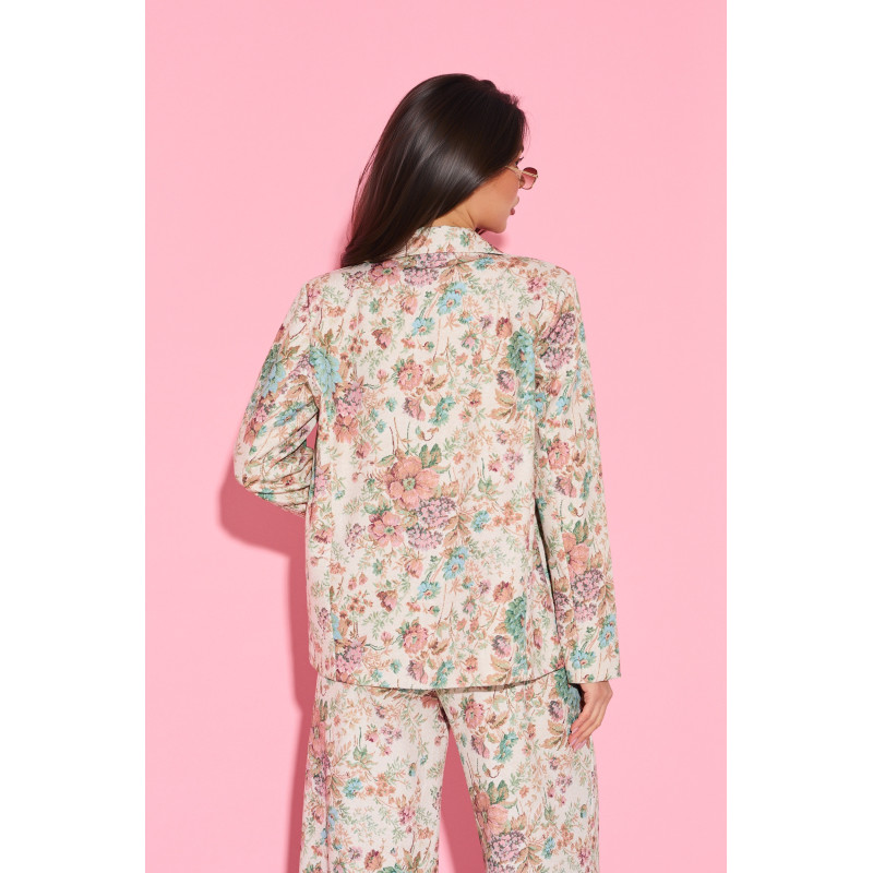 Marynarka w pastelowy wzór kwiatowy | Hurtownia odzieży damskiej online na sztuki