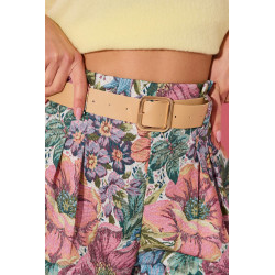 Kwieciste spodnie palazzo z wysokim stanem | Hurtownia odzieży damskiej do butiku