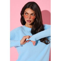 Dzianinowy sweter basic z długim rękawem | Hurtownia odzieży z Włoch