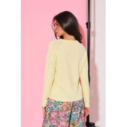 Dzianinowy sweter basic z długim rękawem | Hurtownia odzieży z Włoch