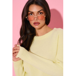 Dzianinowy sweter basic z długim rękawem | Hurtownia odzieży z Włoch