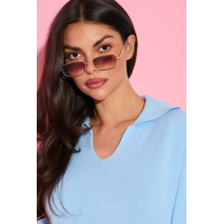 Sweter z kołnierzykiem polo i rękawem 3/4