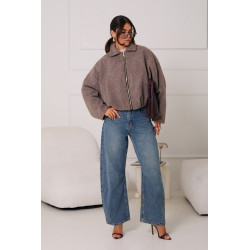 OVERSIZOWERKA BOMERKA Z KOŁNIERZEM