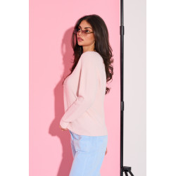 Dzianinowy sweter basic z długim rękawem | Hurtownia odzieży z Włoch