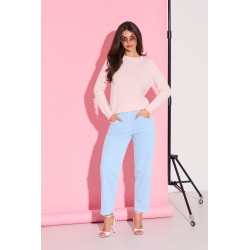 Dzianinowy sweter basic z długim rękawem | Hurtownia odzieży z Włoch