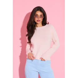 Dzianinowy sweter basic z długim rękawem | Hurtownia odzieży z Włoch