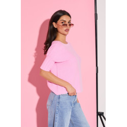 Sweter z krótkim rękawem wykończonym ściągaczem | Hurtownia odzieży włoskiej