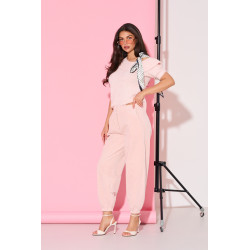 Sztruksowe spodnie typu jogger | Hurt odzieży damskiej online