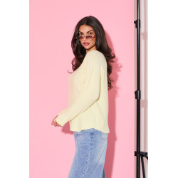 Sweter z przeszyciami na rękawach | Hurtownia odzieży damskiej online