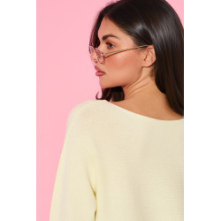 Sweter z przeszyciami na rękawach