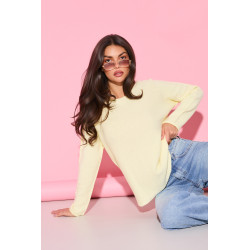 Sweter z przeszyciami na rękawach