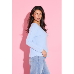 Sweter z przeszyciami na rękawach