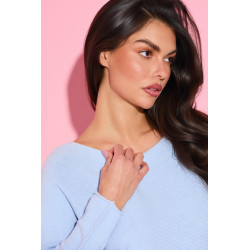 Sweter z przeszyciami na rękawach