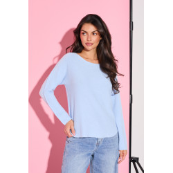 Sweter z przeszyciami na rękawach | Hurtownia odzieży damskiej online