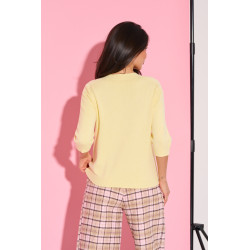 Sweter dzianinowy z rękawem 3/4 | Hurtownia odzieży online