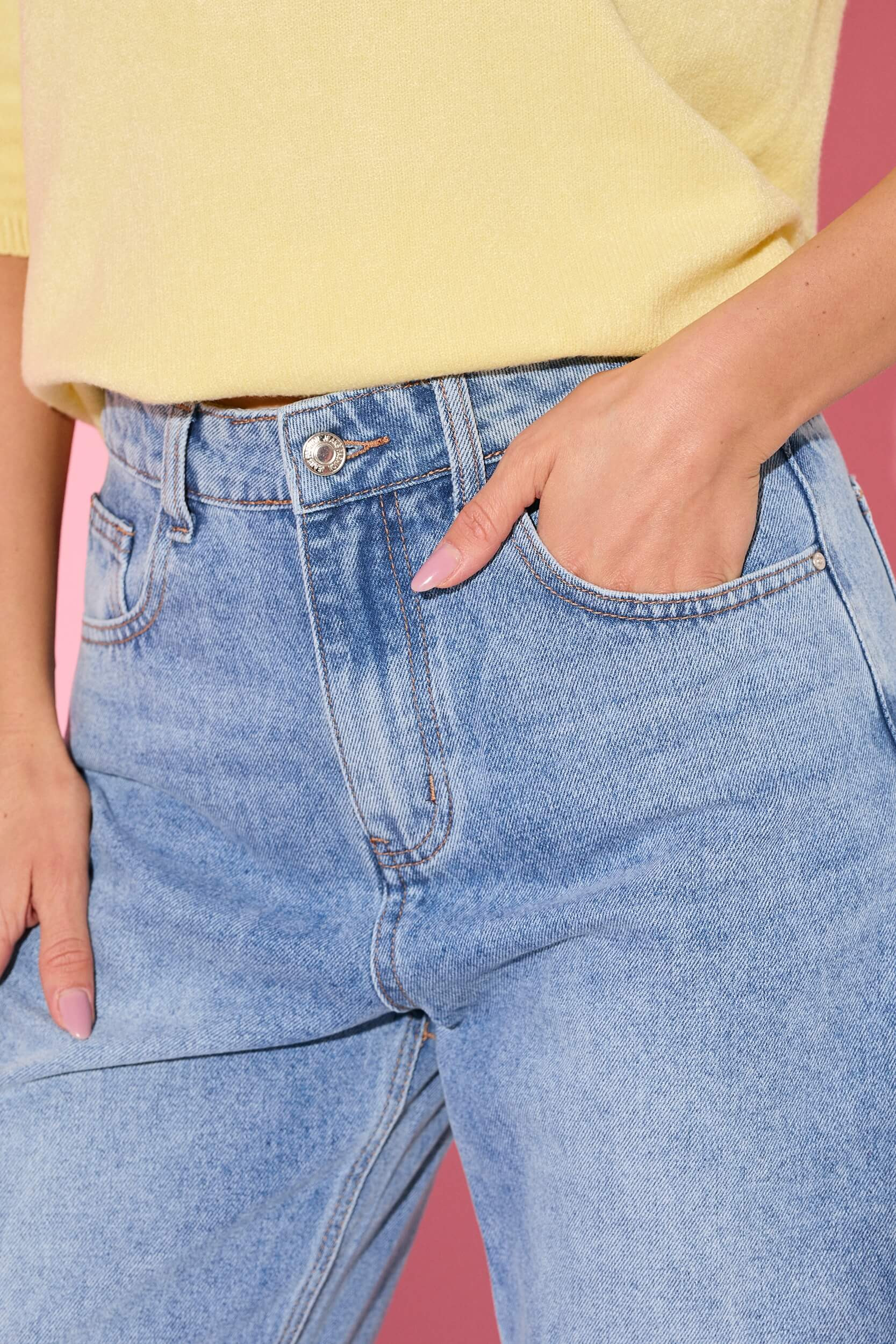 Jeansy balloon z wysokim stanem