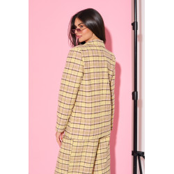 Marynarka o prostym kroju w kratę