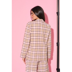 Marynarka o prostym kroju w kratę | Hurtownia odzieży damskiej z Włoch