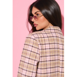 Marynarka o prostym kroju w kratę